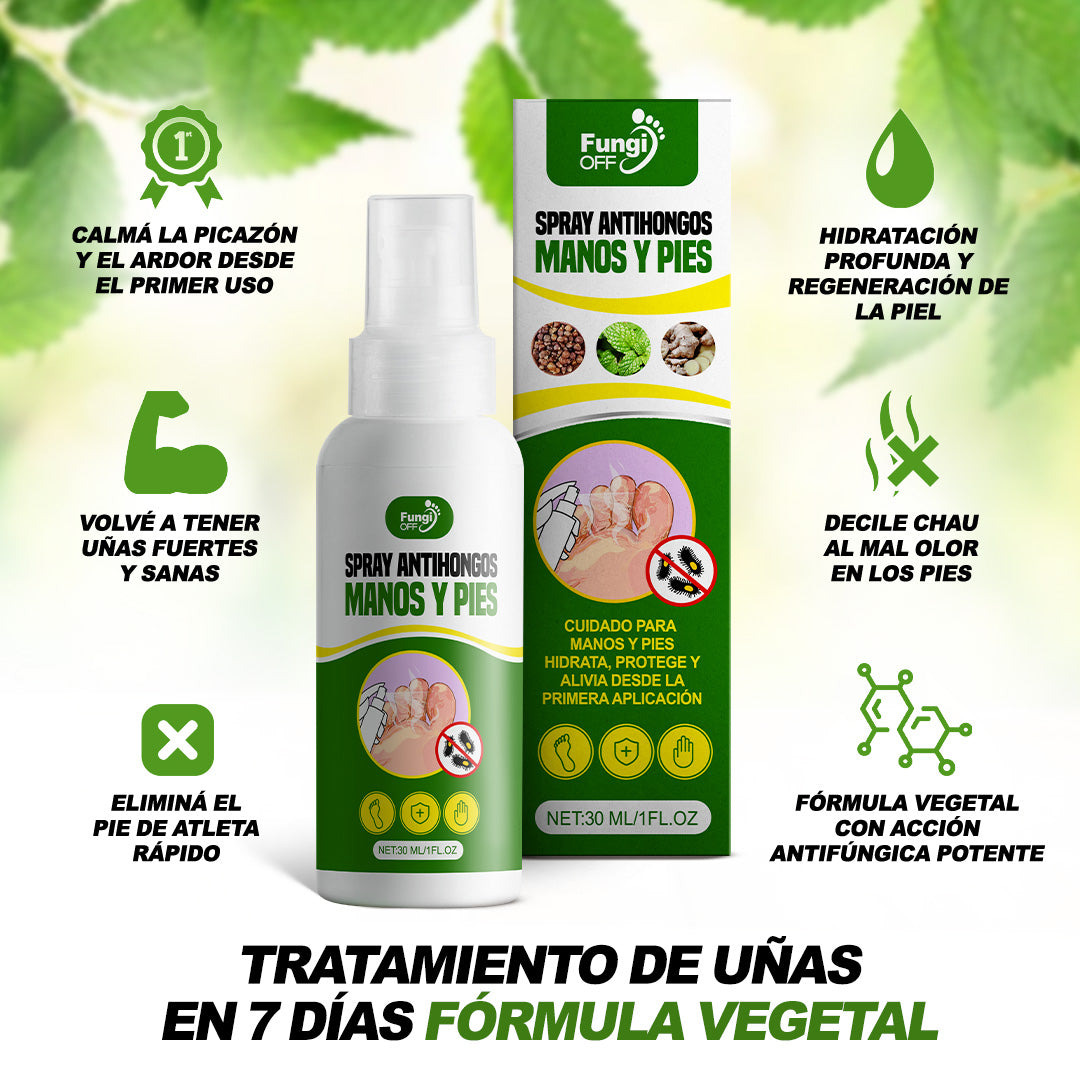 Spray FungiOff Acaba con los Hongos en 7 Días | LLEVA 3 PAGA 1